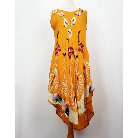 CW Classics Dresses & Skirts - CW Classics Orange Yellow Embroidered Dress Tunic Top Women's 2X New Flaws